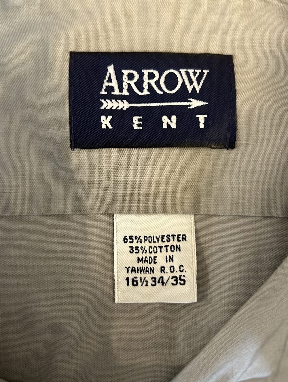 Arrow Kent Collection Light Blue 34/35 Men’s Dress Shirt - Picture 3 of 3